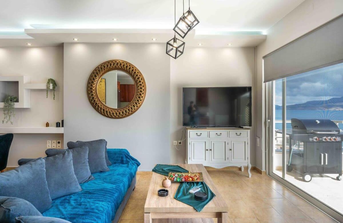 Sitia Panoramic Penthouse - Close To Sandy Beach - Private Parking Exterior photo