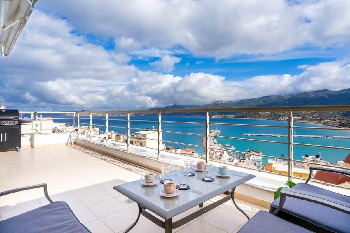 Sitia Panoramic Penthouse - Close To Sandy Beach - Private Parking Exterior photo