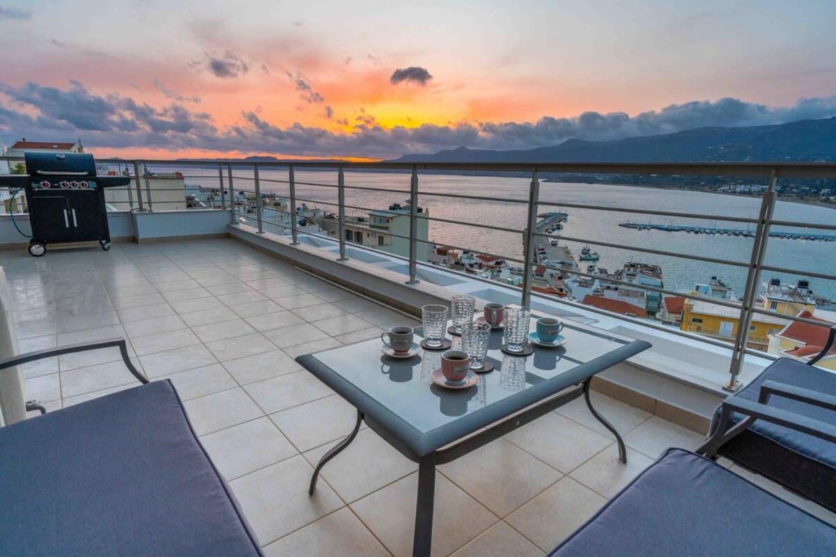 Sitia Panoramic Penthouse - Close To Sandy Beach - Private Parking Exterior photo