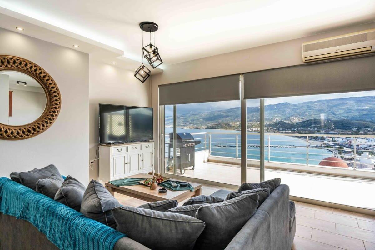 Sitia Panoramic Penthouse - Close To Sandy Beach - Private Parking Exterior photo